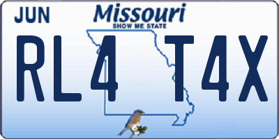 MO license plate RL4T4X