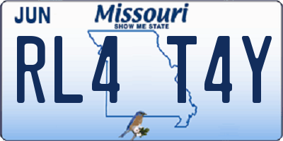 MO license plate RL4T4Y