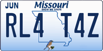 MO license plate RL4T4Z