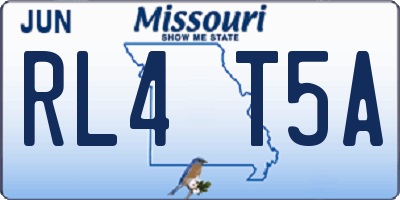 MO license plate RL4T5A