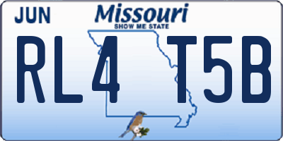 MO license plate RL4T5B