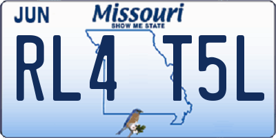 MO license plate RL4T5L