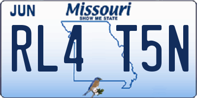 MO license plate RL4T5N