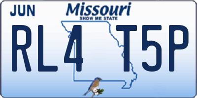 MO license plate RL4T5P