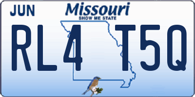 MO license plate RL4T5Q