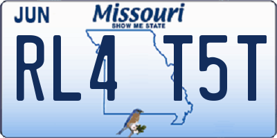 MO license plate RL4T5T