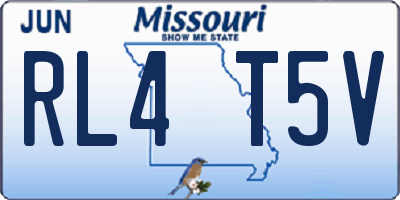 MO license plate RL4T5V
