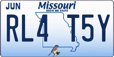 MO license plate RL4T5Y