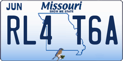 MO license plate RL4T6A
