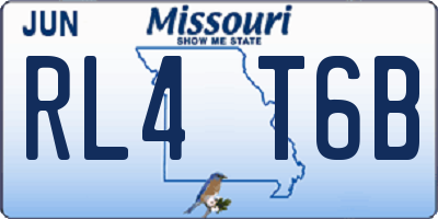 MO license plate RL4T6B