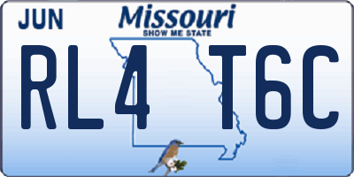 MO license plate RL4T6C
