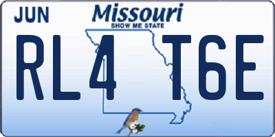 MO license plate RL4T6E