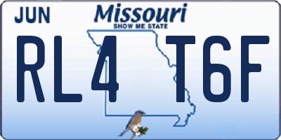 MO license plate RL4T6F