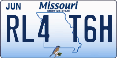 MO license plate RL4T6H