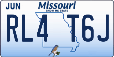 MO license plate RL4T6J