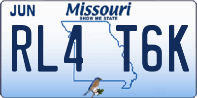 MO license plate RL4T6K
