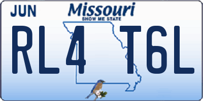 MO license plate RL4T6L