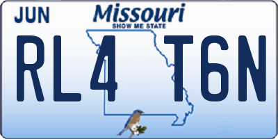 MO license plate RL4T6N