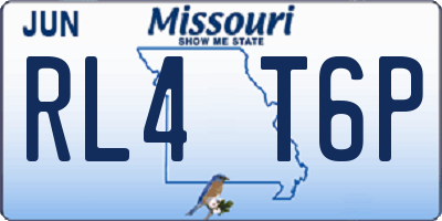 MO license plate RL4T6P