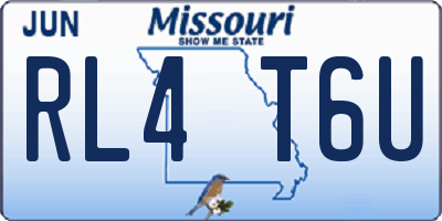 MO license plate RL4T6U