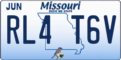 MO license plate RL4T6V