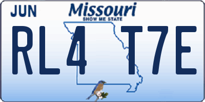 MO license plate RL4T7E