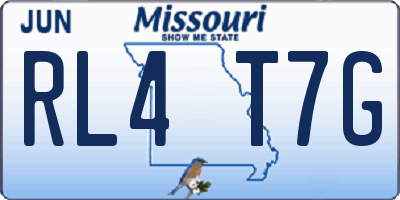 MO license plate RL4T7G