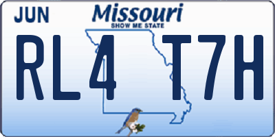 MO license plate RL4T7H