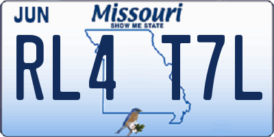 MO license plate RL4T7L