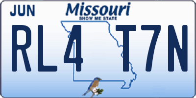 MO license plate RL4T7N