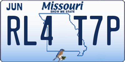 MO license plate RL4T7P