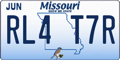 MO license plate RL4T7R