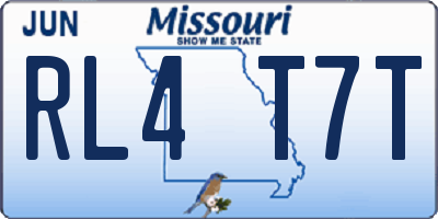 MO license plate RL4T7T