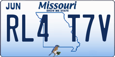 MO license plate RL4T7V