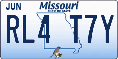 MO license plate RL4T7Y