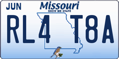 MO license plate RL4T8A