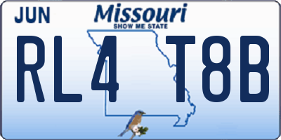 MO license plate RL4T8B