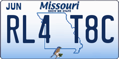 MO license plate RL4T8C