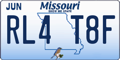 MO license plate RL4T8F