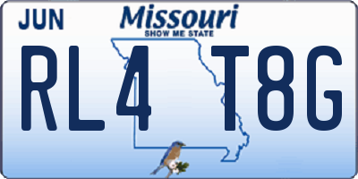 MO license plate RL4T8G