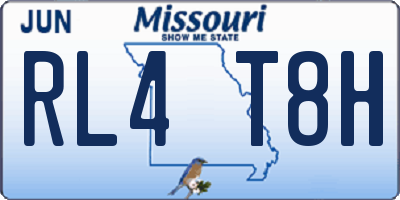 MO license plate RL4T8H