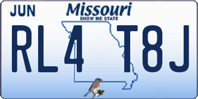 MO license plate RL4T8J