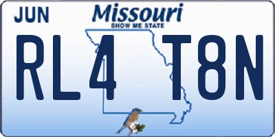MO license plate RL4T8N