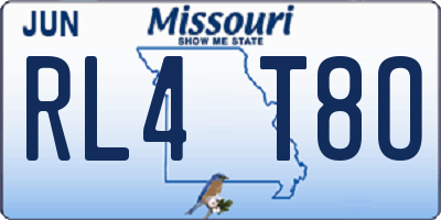 MO license plate RL4T8O