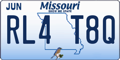 MO license plate RL4T8Q