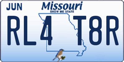 MO license plate RL4T8R