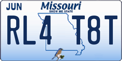 MO license plate RL4T8T
