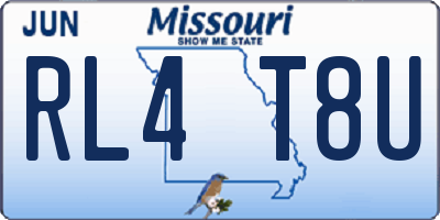 MO license plate RL4T8U