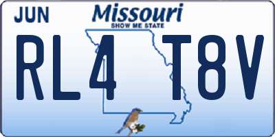 MO license plate RL4T8V