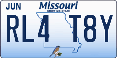 MO license plate RL4T8Y